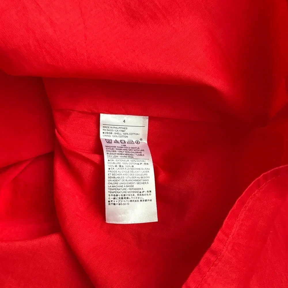 Banana Republic Poplin Cross Back Mido Dress Size 4